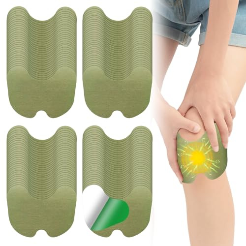 GOEDCH 120 stycken smärtlindrande lappar: smärtstillande plåster för inflammation, smärta självhäftande värmelapp för smärtlindring, nacke, axel, knä