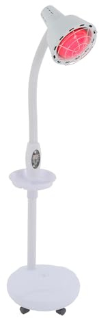 Czyurachel Lámpara infrarroja, lámpara de luz roja de 275 W, altura regulable, lámpara térmica con mando a distancia, cabezal giratorio de 360°, lámpara de luz roja terapia, tratamiento de resfriados