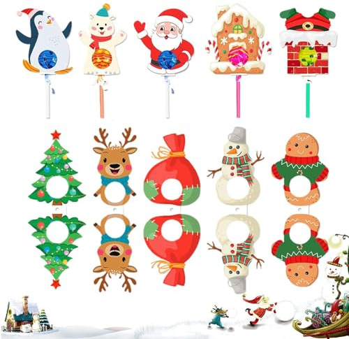 Christmas Lollipop Holder | Weihnachts Elch Lollipop Verpackungsdeko,Partyzubehör Niedlich Für Zuckerhut Schokolade Veranstaltung | Klassenzimmer Büro Zuhause Festtage Winterfeier
