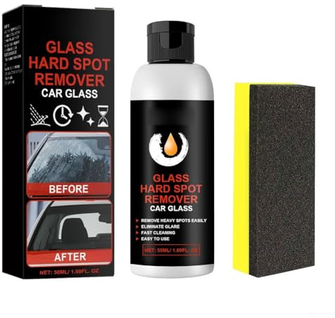 Bulevisiter Auto-Glas-Polierpaste, 50 ml, zur Entfernung von Hartwasserflecken und Windschutzscheibe, mit wasserabweisender Beschichtung
