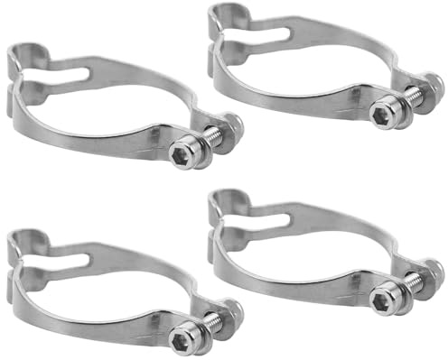 ERINGOGO 4Pcs 25.4Mm Metal Bicycle Cable Clamp Set for Shift and Brake Cables Wire Holders for Bike Gear and Brake Housing Management Compatible with E-Bike Front