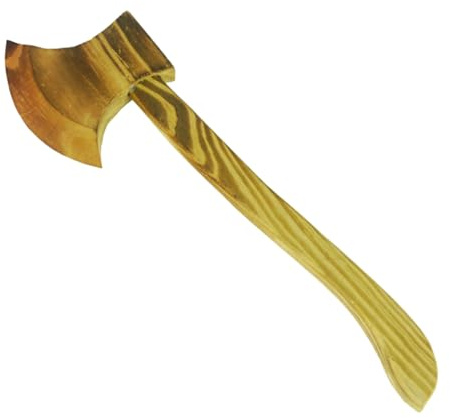 ROMISBABA Hache en Bois Carbonisé Réaliste pour Costume Halloween, Accessoire de Déguisement Garçon et Filles, en Bois Sûr et Solide, pour Cosplay et Décorations d'halloween