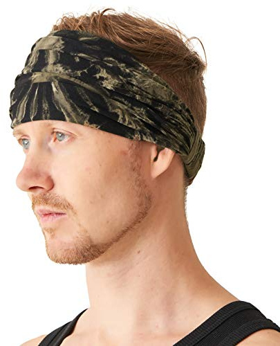 CHARM Haarband Damen Bandana Herren Hippie Stirnband, D | bunte Tie Dye Batik, 70er Disco Stil, 60er Jahre, Haarband, Kopf Tuch Sonnenschutz, 80er Kostüm