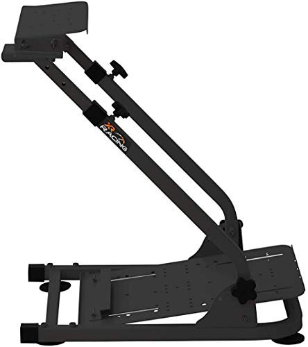 X-Rocker Steering Wheel Stand, Foldable Racing Wheel Stand with Seat Fixing Rod, Adjustable Height, Adjustable Angle, Suitable for Logitech, XBOX, Madcatz, Playstation, Racing Wheel Stand - Black