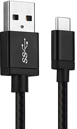 CELLONIC USB A Datacable compatible with Canon PowerShot G7 X Mark III | 3.1 Gen 1, 1m, Nylon, Black, for Canon PowerShot G7 X Mark III, for FujiFilm X-T5, for Fuji FujiFilm X-T30