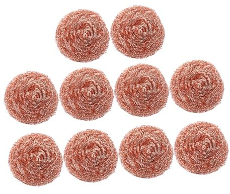 10 Stück Absorbieren Zinn-Kupfer-Kugel-Spiral-Scheuerschwamm Blinde Zugschnur-Verlängerung Lötkolben-Spitze Geschirr Spiral-Reinigungskugeln Reinigungspad