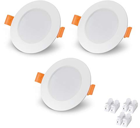 VTERLY Faretti LED da Incasso, 3 X 6W Faretti Cartongesso, 430LM, 6000K Luce Bianco Freddo, Non Dimmerabile, AC 220-240V Luci da incasso, Integrati Ultrasottile Pannello Lampada, Spot LED incasso