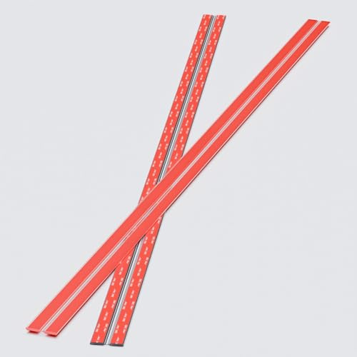 2x charnières flexibles transparentes en acrylique 1150mm - auto-adhésives, sans colle, profil bas