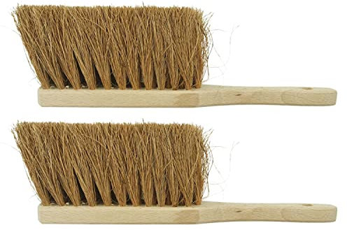 Set di 2 spazzaneve in cocco, 28 cm, scopa a mano