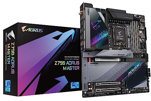 Gigabyte Z790 AORUS MASTER Motherboard - Supports Intel Core 13th CPUs, 20+1+2 Phases Digital VRM, up to 8000MHz DDR4 (OC), 1xPCIe 5.0+4xPCIe 4.0 M.2, Wi-Fi 6E, 10GbE LAN, USB 3.2 Gen 2x2