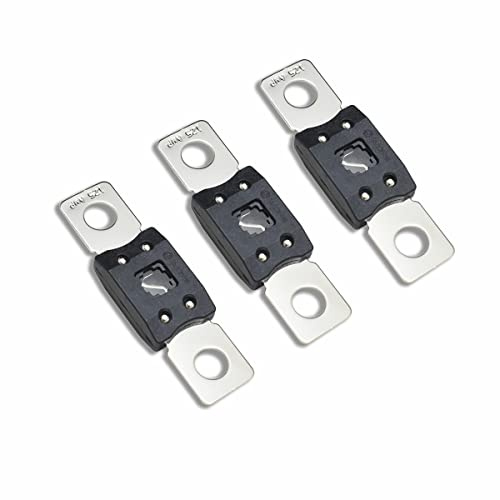 Kofelec Fusibile Mega ad alta corrente, ANM 125A Amp, fino a 58V DC, da utilizzare per autocarri, autobus o sistemi audio, confezione da 3 (125A)
