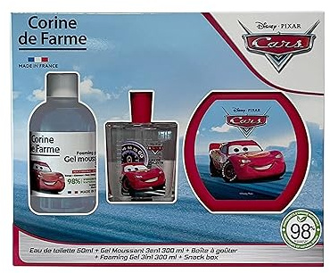Corine De Farme Estuche Cars Edt 50 Ml + Espuma De Baño 300 Ml + Caja De Merienda Hälsa Och Personlig Vård
