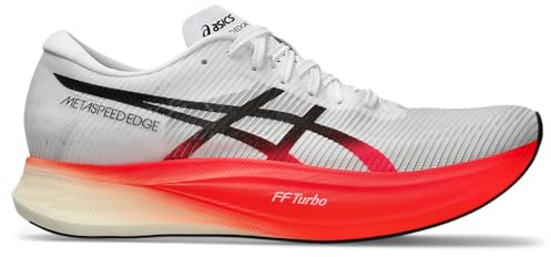 ASICS Unisex Adult Metaspeed Edge+ Shoes, White/Black, 14.5 Women/13 Men