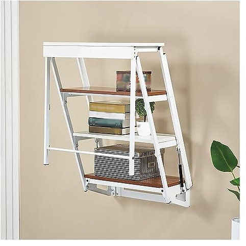 Klapptisch Wand Küche,Schreibtisch Esstisch Laptoptisch,Bartisch Küche,Klappbarer Wandtisch,Balkontisch,Verdickt Wandklapptisch,Platzsparend,Für Esszimmer,Arbeitszimmer,Küche,Bar (Color : White, Siz