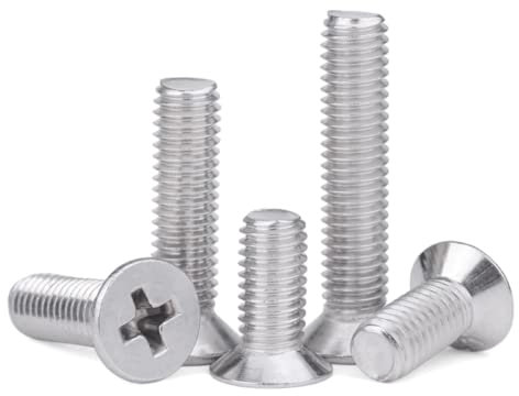 DUBMAG Blechschrauben, Schraubenbolzen, Senkkopfschraube aus Edelstahl 304, Flachkopf-Kreuzschlitzschraube, M4, M4 * 80 * 50 Stück (Color : M4*16 * 200pcs)