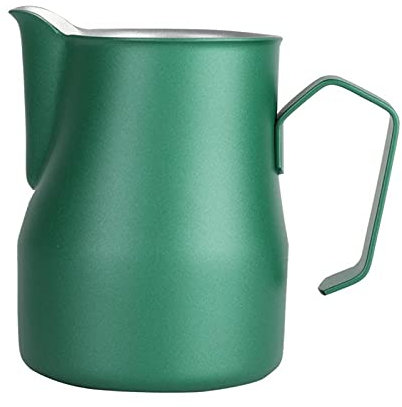 QXSJEDYCH Pitcher Gravy Boat 350ml Stainless Steel Frothing Pitcher Craft Espresso Coffee Barista Latte Milk Cream Cup Frothing Jug Pitcher Sauce Boat Teapot(Green)