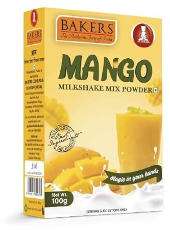 BAKERS Mango Flavour Powder Milk Shake Mix, Instant Preparation No Sugar Needed- 100g (Pack Of 3)