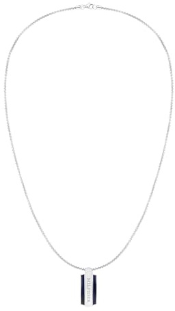 Tommy Hilfiger Jewelry Men's Pendant Necklace in Stainless Steel with an Engraved Plaque - 2790599