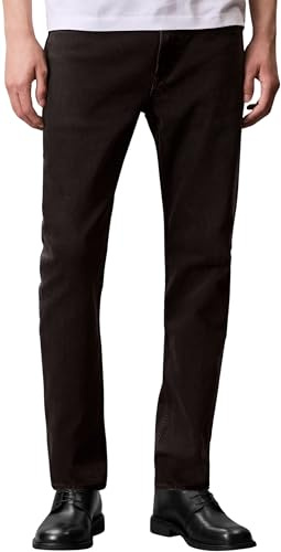 Calvin Klein Vaqueros Hombre Slim Black Oil Slick Tapered Fit