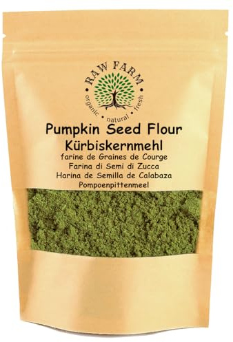 Raw Farm – Farine de graines de courge 1 kg – 100% pure, sans gluten, compatible keto, riche en protéines, pauvre en glucides, sans fruits à coque