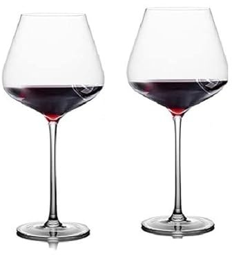 CTCOIJRN Bicchiere da vino in vetro 2 pezzi Bicchiere da vino rosso in cristallo Calice bordeaux senza piombo Bicchiere da degustazione europeo con pancia grande Bicchiere da birra for matrimonio a ca