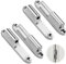 Lot de 2 paires de charnières de porte en bois pour intérieur en acier galvanisé - Sangles à visser robustes avec technologie de roulement à glissière sans entretien - Idéal pour les portes