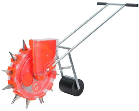 WSNCXFW Garden Seeder Row Planter, Corn Planter Seeder,Garden Corn Soybean Seeder,Handheld Seeding Machine,Garden Push Seeder Planter,Adjustable Plant Spacing,Walk-Behind Row Crop Planter,8 mouths