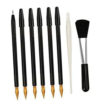 Garneck 8 Stück Kratzstift Mit 6 Kratzstiften Und 1 Pinsel Multifunktional Ergonomisch Geformt Für Präzise Kratzbilder Und Kreative Kratzmalerei