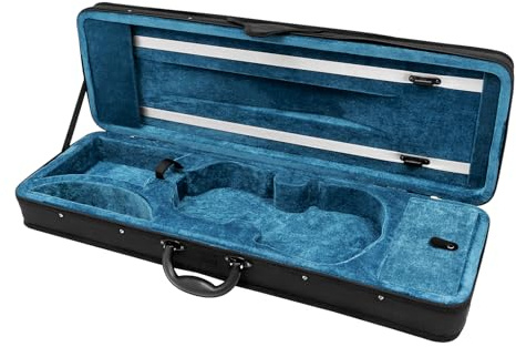 WooDerson 4/4 Violin Case Portable, Violin Storage Case Box Oxford Cloth Material ViolinAccessory, Violin Protection Box with Adjustable Handle and Shoulder Straps 78x26x12.5cm Black Blue