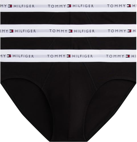 Tommy Hilfiger 3P Brief DTM Um0Um03471, Breve, Uomo, Giallo (Black/Black/Black White WB), L