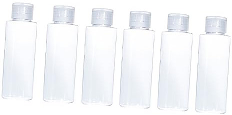 Ipetboom 6pcs Travel Makeup Bottle Transparent Squeeze Containers for Toiletries Portable Sample Bottles for Shampoo Body Wash and Skin Care for Vacation and Business Trips