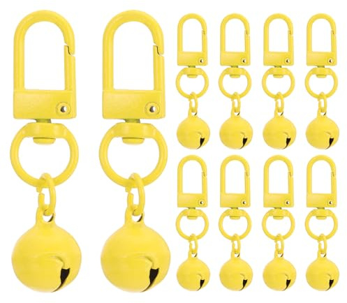 PATIKIL 10 PCS Campanellino Per Gatto Campanellino Per Collare Cane Giallo