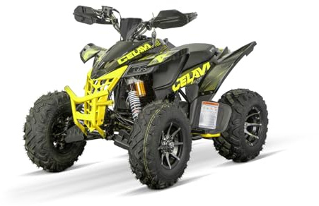 NITRO MOTORS 250cc Maxi Quad Celavi RS10 4-Gang Manuell Platin Alu-Felge, Farbe:Gelb
