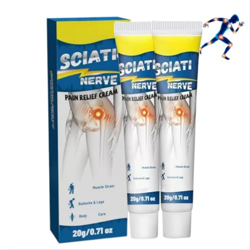 2PCS Sci/atica Nerve Pain Relief Cream -Fast Pain Relief Knee/Shoulder/Back
