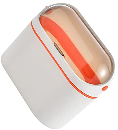 Amosfun Cestino Per Rifiuti Da Parete Piccolo in Plastica Con Coperchio a Ribalta, Contenitore Appeso Per Cucina e Bagno Con Ganci Adesivi, Pratico Bidone Spazzatura Domestico Salvaspazio