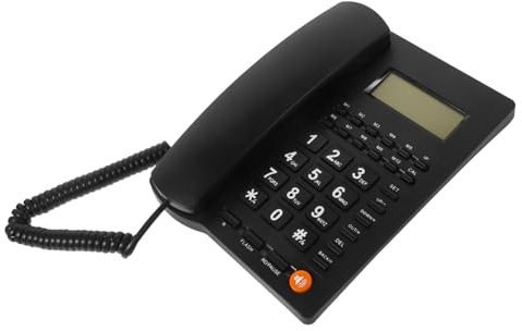 iplusmile Téléphone Filaire à Touches Larges avec Affichage Appelant Téléphone Fixe Mural pour Bureau Maison et Hôtel Simple Utilisation et Fiable