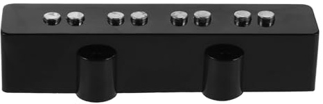 Jb Style Offener E-bass Tonabnehmer für 4-saiter Schwarz | Kunststoffgehäuse, Vintage Optik, Zubehörteil für Elektrische Bassgitarren