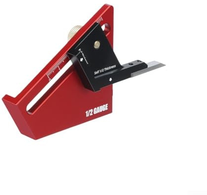Herramienta de medición para carpintería - Medidor de trazado de línea central de 1/2 para medición y alineación precisas, herramienta de diseño de aleación de aluminio para T