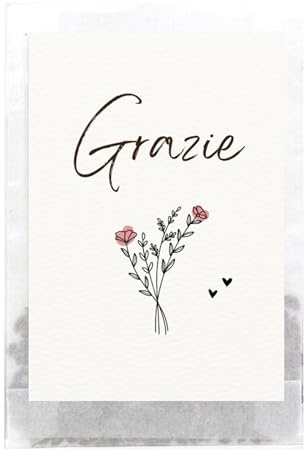 Semi di Fiori Grazie | Idee Regalo e Pensierino Originale | Piccolo Regalo per Colleghi, Maestre e Ospiti | Bomboniere Compleanno Bambini | Segnaposto Comunione (10 pezzi - Grazie Fiori)