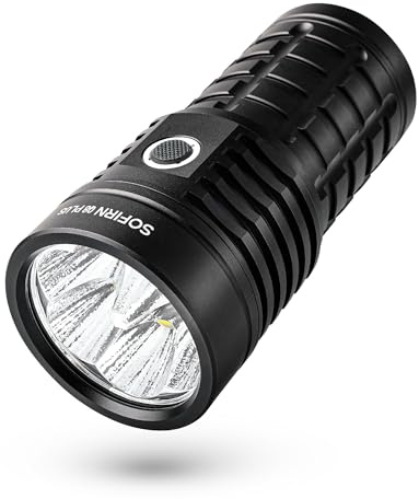 Sofirn Torch Rechargeable, 16000 Lumen Powerful Torch, Torches Battery Powered with Type-C Port Charges Devices, IP68 Water Resistant Torches LED Super Bright Rechargeable for Outdoor