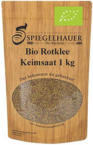 Bäckerei Spiegelhauer Bio Rotklee Keimsaat 1 kg Keimsprossen Samen für die Sprossenanzucht Sprossen Microgreen Mikrogrün