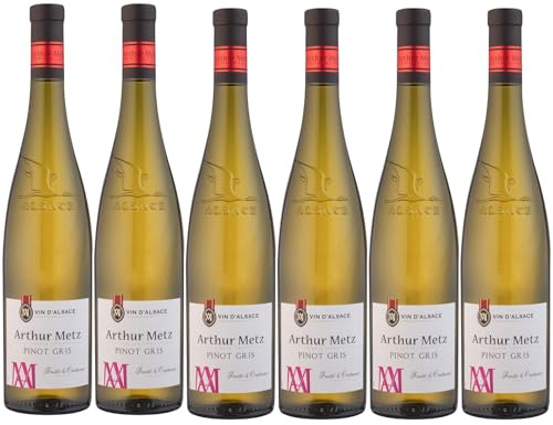 Arthur Metz - Pinot Gris, Vin Blanc d'Alsace, Demi-Sec (6 x 0,75 L)