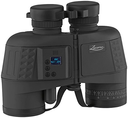 Zavarius Fernglas mit Kompass: Wasserdichtes Marine-Fernglas 7x50 mit OLED-Display, 91% Transmission (mit Entfernungsmesser, Binokular, Angeln)