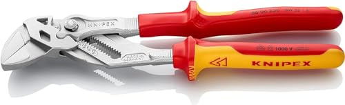 KNIPEX Tångnyckel Tång- och skruvnyckel i ett verktyg förkromad Isolerat med flerkomponentsöverdrag, VDE-testat 250 mm, 86 06 250