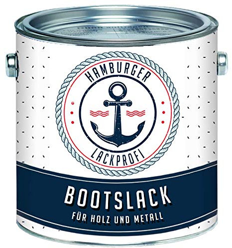 Hamburger Peinture Professionnelle pour Bateau en Bois et métal Acajou RAL 8016 Marron Yacht Laque Yacht Couleur Bateau, Acajou RAL 8016, 20 l