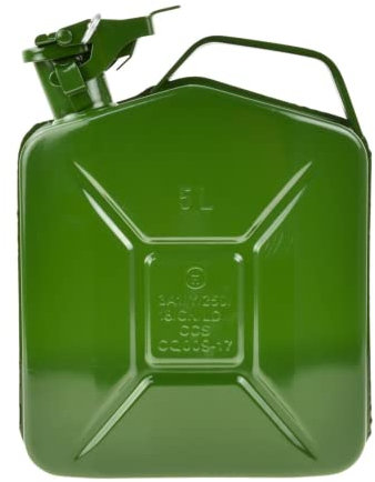 Jerrican essence en métal avec bouchon hermétique 5 L