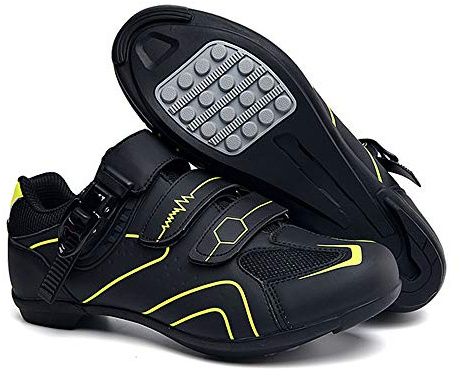 Earnmore Non-Slip Cycling Shoes, Breathable Carbon Fiber Road and Mountain Bike Shoes, Assisted Sports Shoes with Reflective Strips
