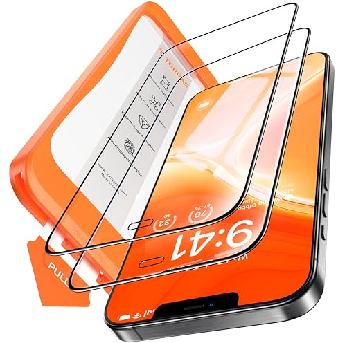TORRAS für iPhone 12/12 Pro für Panzerglas Zertifizierung auf TOP Stoßfestigkeit Schutzglas iPhone 12/12 Pro Schutzfolie 9H+ Glas [1 sek Montage] Anti-Fingerabdruck, 2 Stück | iPhone 12/12 Pro folie: Full Screen, Anti-Fingerabdruck, Auto-Montage, blasenfrei, präzise Passform, kompatibel mit Hülle.