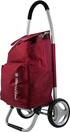 Shoppingvagn cabat marknad hopfällbar barnvagn och djävul kundvagn stående korg METZELDER Ever K chassi aluminium 1 års garanti (röd/vinröd/röd, 102 x 46 x 38 cm/2 kg/54 L)