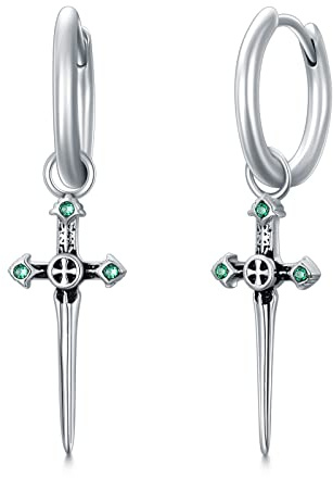 Sterling Silber Mittelalterliche Schwerter Dolch Ohrringe Messer Kreuz für Frauen Mädchen Jungen